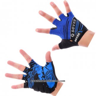 2020 Motocross Cyclisme Gants Doigts Long Bleu