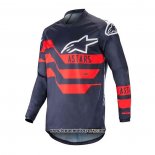 2020 Motocross Cyclisme Maillot Alpinestars Manches Longues Bleu