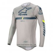 2020 Motocross Cyclisme Maillot Alpinestars Manches Longues Gris