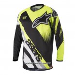 2020 Motocross Cyclisme Maillot Alpinestars Manches Longues Noir Jaune