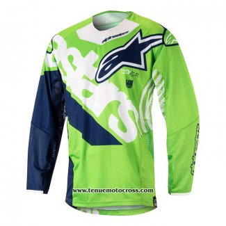 2020 Motocross Cyclisme Maillot Alpinestars Manches Longues Vert