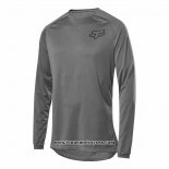 2020 Motocross Cyclisme Maillot FOX Manches Longues Gris