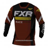 2020 Motocross Cyclisme Maillot FXR Manches Longues Marron