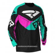 2020 Motocross Cyclisme Maillot FXR Manches Longues Noir Vert