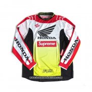 2020 Motocross Cyclisme Maillot Honda Manches Longues Noir Rouge Jaune