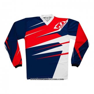 2020 Motocross Cyclisme Maillot Jopa Manches Longues Bleu Rouge