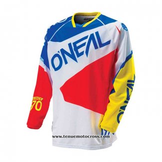 2020 Motocross Cyclisme Maillot Oneal Manches Longues Blanc Rouge