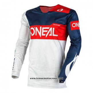 2020 Motocross Cyclisme Maillot Oneal Manches Longues Bleu