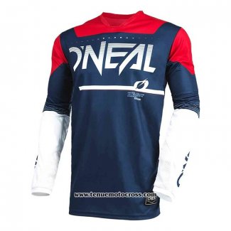 2020 Motocross Cyclisme Maillot Oneal Manches Longues Profond Bleu