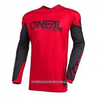 2020 Motocross Cyclisme Maillot Oneal Manches Longues Rouge