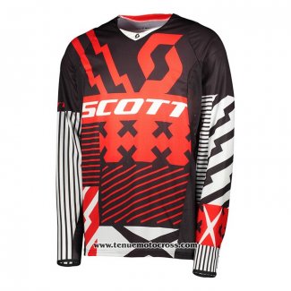 2020 Motocross Cyclisme Maillot Scott Manches Longues Rouge