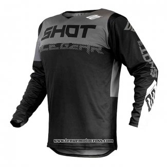 2020 Motocross Cyclisme Maillot Shot Manches Longues Noir