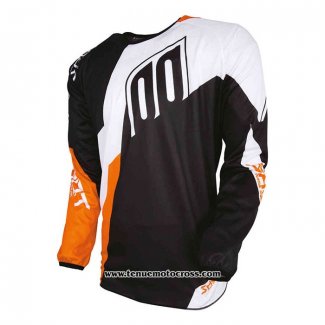 2020 Motocross Cyclisme Maillot Shot Manches Longues Noir Orange