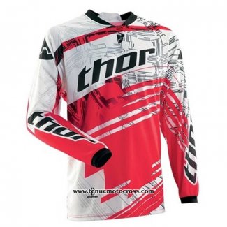 2020 Motocross Cyclisme Maillot Thor Manches Longues Rouge