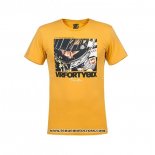 2020 Motocross Cyclisme T Shirt VR 46 Manches Courtes Jaune