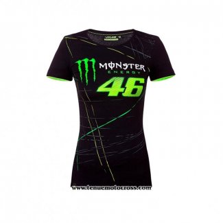 2020 Motocross Cyclisme T Shirt VR 46 Manches Courtes Noir