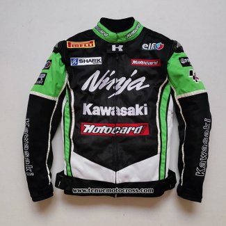 2020 Motocross Cyclisme Veste Kawasaki Manches Longues Noir Vert