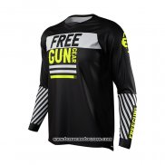 2021 Freegun Motocross Cyclisme Maillot Manches Longues Noir