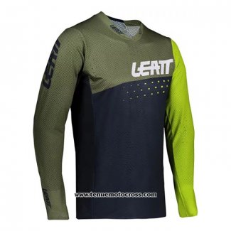 2021 Motocross Cyclisme Maillot Leatt Manches Longues Vert