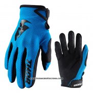 2021 Motocross Cyclisme Thor Gants Doigts Long Bleu