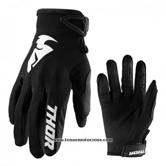 2021 Motocross Cyclisme Thor Gants Doigts Long Noir