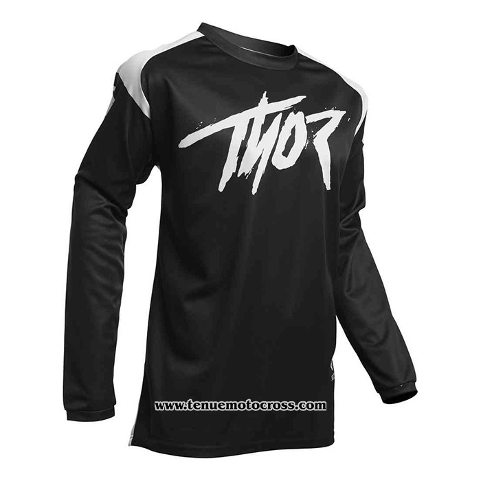 2020 Motocross Cyclisme Maillot Thor Manches Longues Noir